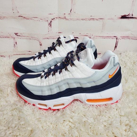 Nike Shoes - NWOT Nike Air Max 95 White Navy Blue Pink Orange